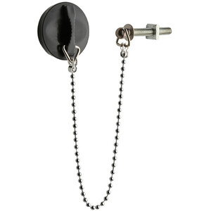 Black Basin Plug with Ball Chain and Stay - Black