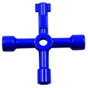Multi-Purpose 4-Way Key Wrench - Blue