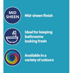 Johnstone's Bathroom Midsheen Paint - Brilliant White by Johnstone's