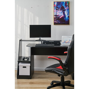 Double Screen Gaming Desk - Black