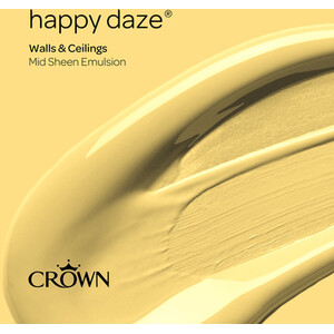 Crown Walls and Ceilings Mid Sheen Emulsion - Happy Daze / 2.5l by Crown Paints