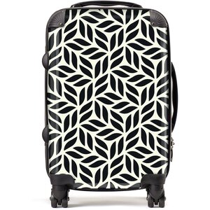 Modern Stylish Abstract Texture Suitcase - Black / 52l by Warren Reed - Designer