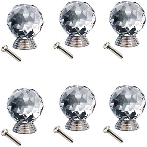 Glass Door Knobs - Crystal / 6 by Roseley