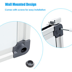 Wall Mounted Dry Erase Board - White by Costway