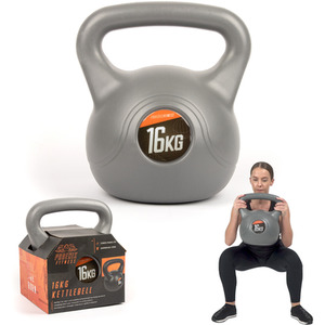 Phoenix Fitness Vinyl Kettlebell - Grey / 16kg by Phoenix Fitness