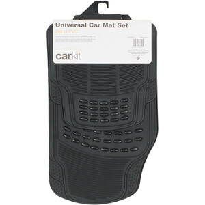 Carkit PVC Universal Car Mat Set - Black by Carkit