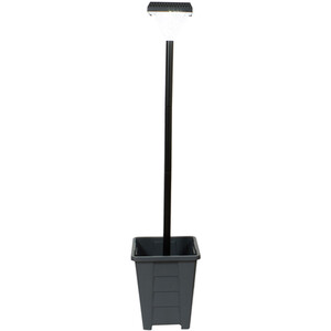 Solar Crystal Effect Post Light - Black