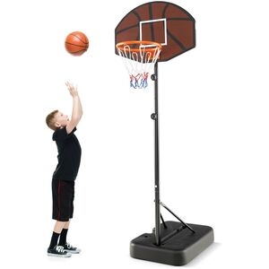 Height Adjustable Basketball Stand - Black by Costway
