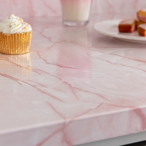 dc fix Marble Pink Self Adhesive Vinyl Wrap for Worktops and Furniture - Pink / 67.5cm x 2m (pack of 3) by d-c-fix