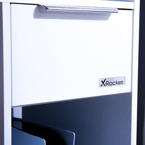 X Rocker Electra Gaming Desk with Wireless Charging and NEO Motion - WHITE by X Rocker