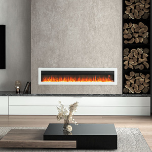 Recessed, Wall Mounted or Freestanding Electric Fireplace - White / 127cm by Livingandhome