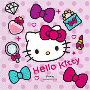 Pack of 4 Hello Kitty Napkins - Multicolour by Sanrio