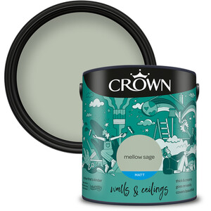 Crown Wall and Ceilings Matt Emulsion - Mellow Sage by Crown Paints