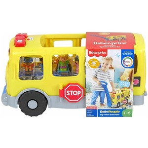 Little People Big Yellow School Bus Musical Pull Toy - Yellow by Fisher Price