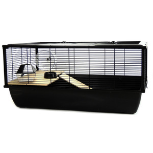 The Grosvenor Large Cage with Shelf - Black by Little Friends