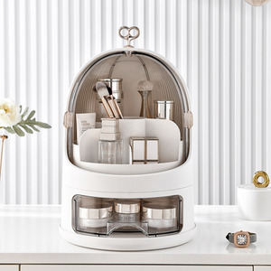 Makeup Organizer with Music Box - White by Livingandhome