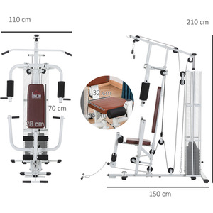 HOMCOM Multifunction Home Gym Weight Training Station by HOMCOM