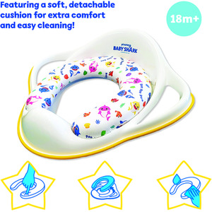 Baby Shark Soft Padded Toilet Seat - Yellow by Baby Shark