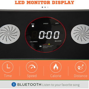 HOMCOM Folding Walking Treadmill Aerobic Walking Exercise Machine LED by HOMCOM