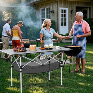 Patio Folding Camping Table by Costway