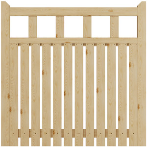 Spruce Wood Garden Fence Gate with Raised Sides by Livingandhome