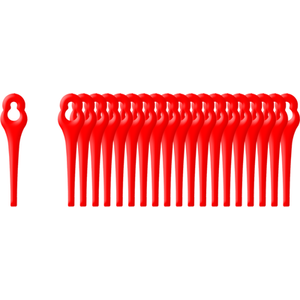 Replacement Grass Strimmer Blades Multi-Pack - Red by Terratek