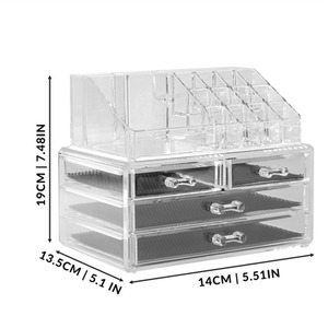 Cosmetic Makeup and Jewellery Organiser - Clear by Pukkr