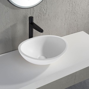 Ronda Countertop Matt Stone Basin - White by Fino Stone
