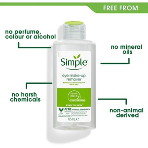 Simple Kind to Skin Eye Make-Up Remover for Sensitive Skin, 125ml - Buy 3 / 3 by Simple