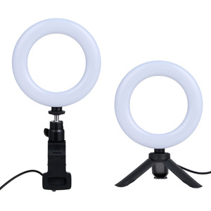 Desk Laptop Ring Light with Tripod Stand - Black by Livingandhome
