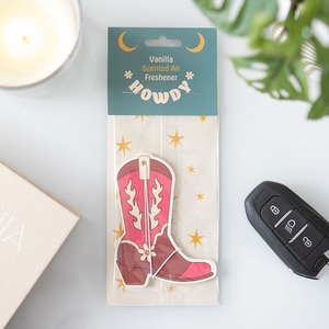 Howdy Cowboy Boot Vanilla Scented Air Freshener - Pink by Kingsbury Gifts