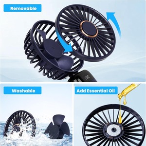 2 In 1 Portable Travel Mini Handheld Table Fan - Navy by Dyzi