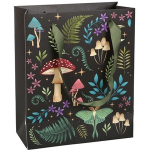 Dark Forest Print Gift Bag - Medium - Black by Kingsbury Gifts