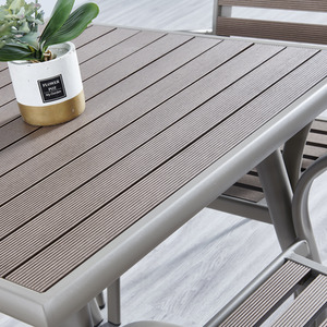 Delamere 80x80cm Patio Table and 4 Chair Set - Brown by Artemis Home