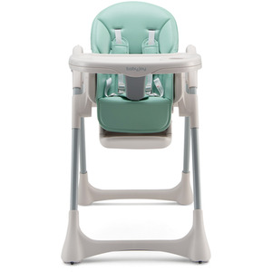 Costway Adjustable Baby High Chair Foldable Reclining Infant Highchair - Green by Costway