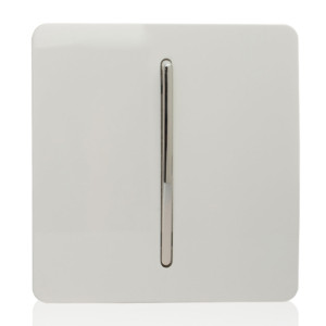 1 Gang 2 Way 10Amp Screwless Long Rocker Switch - White / 3 by Trendiswitch