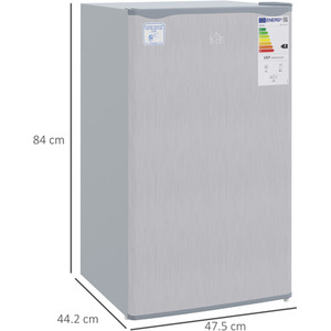 HOMCOM Freestanding Under Counter Fridge - Grey by HOMCOM