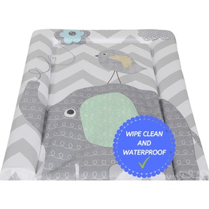 Baby Changing Mat - Elephant Chevron With Grey / Elephant Chevron With Grey by Babycurls