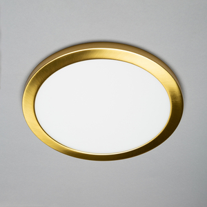Darly LED 24 Watt Flush Ceiling or Wall Light - Satin Brass by Litecraft