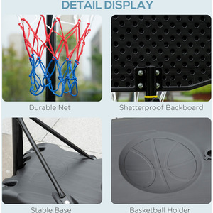 HOMCOM Height Adjustable Basketball Hoop and Stand by HOMCOM