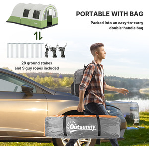 Outsunny 3000mm Waterproof Camping Tent for 5-6 Man by Outsunny