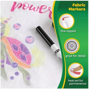 Crayola Fabric Marker Set Fine Line Markers - Multicolour by Crayola