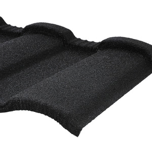 5PCS Galvanized Asphalt Shingles Roofing Sheets - Black / 130cm by Livingandhome