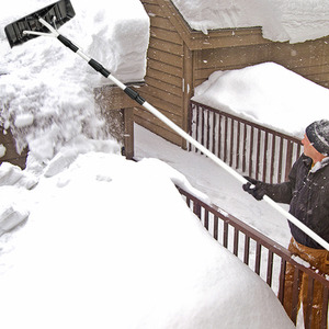 Telescoping Snow Roof Rake - Black by Costway