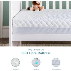 MotherPlus ECO Cot Bed Mattress (120x60x13cm) - White by MotherPlus