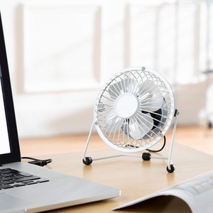 4 Inch USB Desk Fan - White by Fine Elements