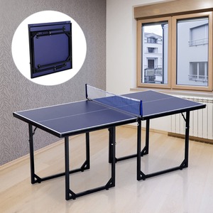 HOMCOM 6FT Folding Table Tennis - Blue by HOMCOM