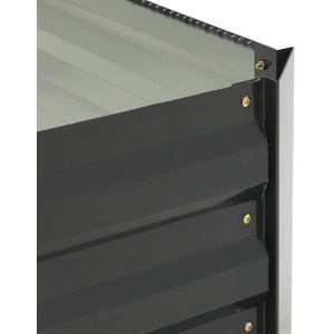 Rectangular Garden Metal Raised Bed - Charcoal Black / 240cm by lifeideas