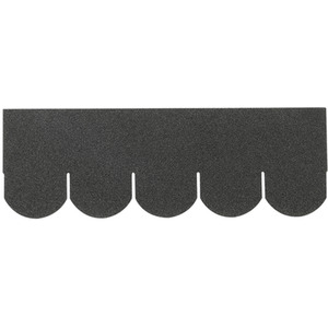 18 Piece Fish Scale Asphalt Roof Shingles - Black by lifeideas