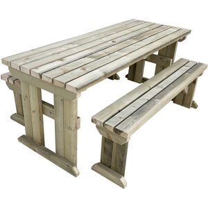 Yews Picnic Bench - Wooden Garden Table and Bench Set by Arbor Garden Solutions